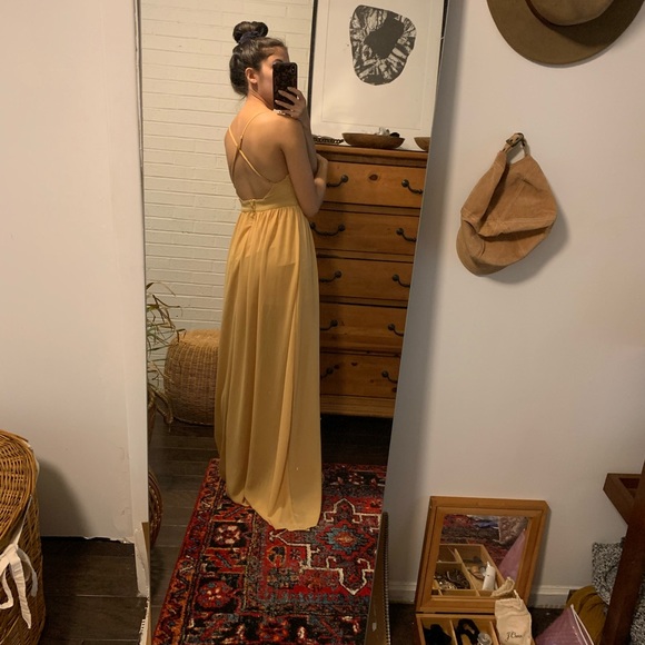 Gorgeous Maxi Gold Yellow Dress - Picture 2 of 4